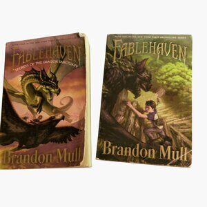 Fablehaven  Secrets of the Dragon Sanctuary Brandon Mull Paperback Book lot 2